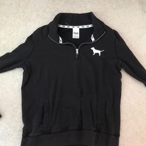 Black quarter zip sweatshirt